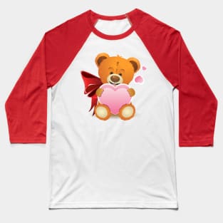 Teddy Bear with Heart Baseball T-Shirt